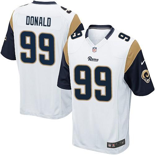 Nike Rams #99 Aaron Donald White Youth Stitched NFL Elite Jersey - Click Image to Close